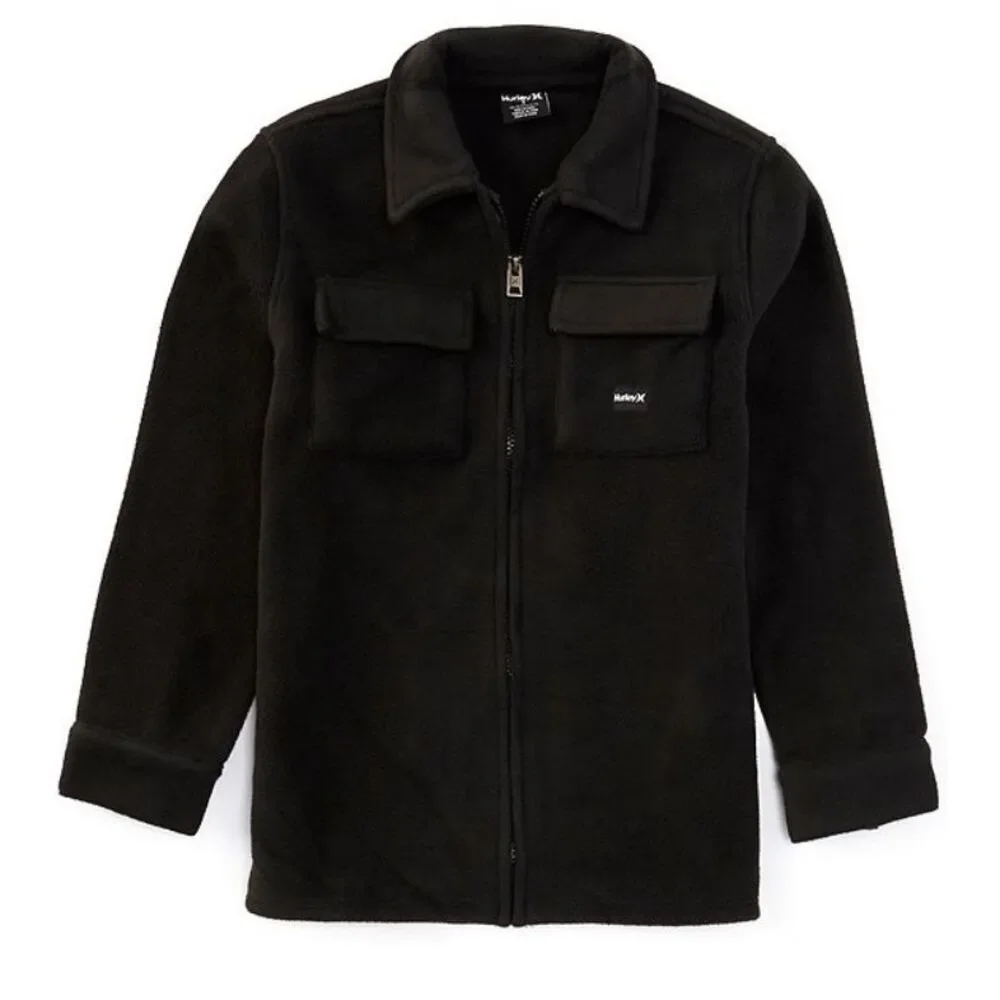 Hurley Kids Black Fleece Jacket Size L
